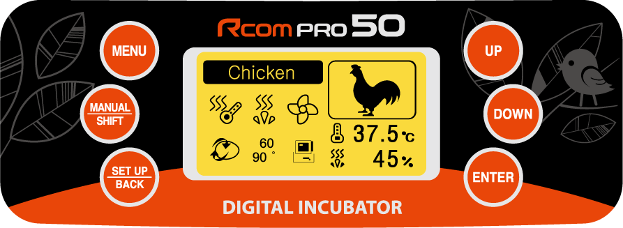 Rcom Counter Top Bird Egg Incubator Pro 50